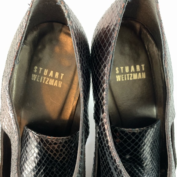 Stuart Weitzman embossed cut out pumps size 8.5 - Picture 11 of 14